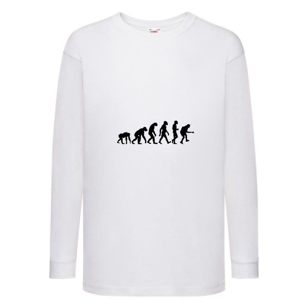 Rock Evolution - T shirt original Enfant - modèle Fruit of the loom - Kids LS Value Weight T - thème rock et vintage -