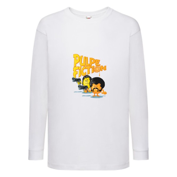 Pulpe Fiction -T-shirt enfant manches longues Enfant humoristique -Fruit of the loom - Kids LS Value Weight T -Thème humour et cinéma -