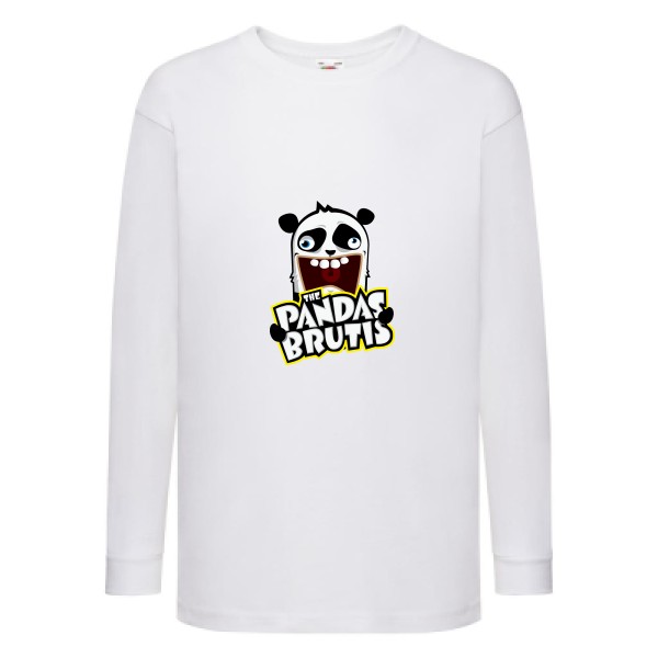 The Magical Mystery Pandas Brutis - t shirt idiot -Fruit of the loom - Kids LS Value Weight T