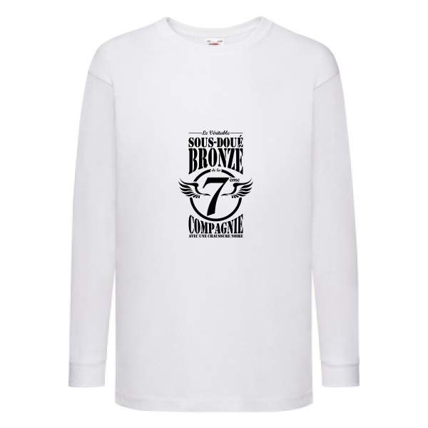 T-shirt enfant manches longues - Fruit of the loom - Kids LS Value Weight T - 7ème Compagnie Crew