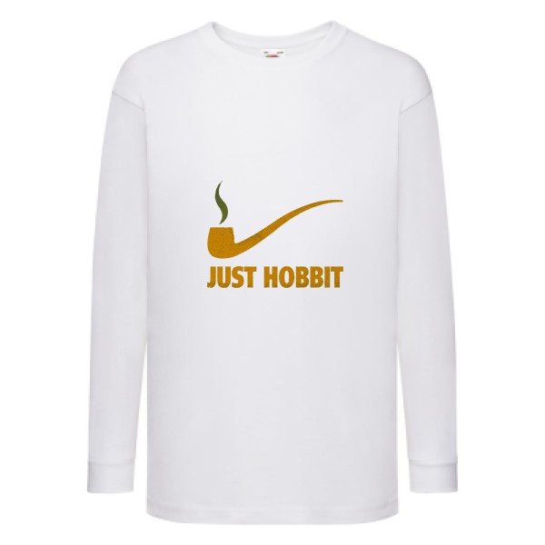 Just Hobbit - T-shirt enfant manches longues seigneur des anneaux Enfant - modèle Fruit of the loom - Kids LS Value Weight T -thème cinema -