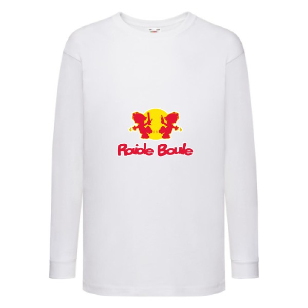 RaideBoule - Tee shirt parodie Enfant -Fruit of the loom - Kids LS Value Weight T