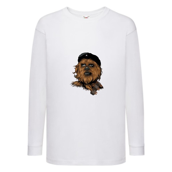 Chewie guevara -T-shirt enfant manches longues  parodie Enfant  -Fruit of the loom - Kids LS Value Weight T -thème  cinema - 