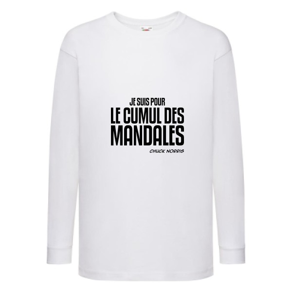 Cumul des Mandales - Tee shirt fun - Fruit of the loom - Kids LS Value Weight T