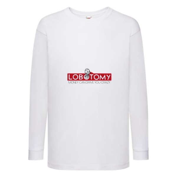 Lobotomy - T-shirt enfant manches longues geek Enfant  -Fruit of the loom - Kids LS Value Weight T - Thème geek et gamer -