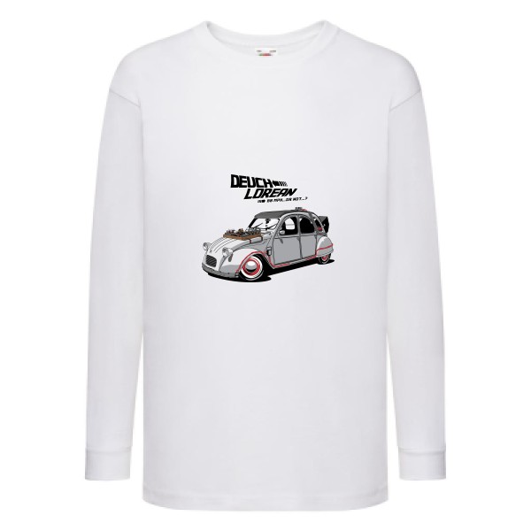 DEUCHLOREAN - T-shirt enfant manches longues thème automobile - vêtement original pour  Enfant -