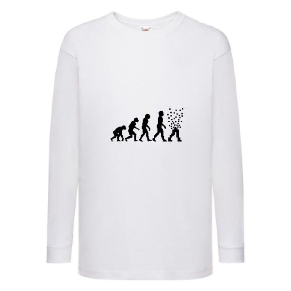 Evolution numerique Tee shirt geek-Fruit of the loom - Kids LS Value Weight T