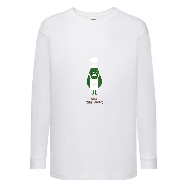 T-shirt enfant manches longues - Fruit of the loom - Kids LS Value Weight T - avocat commis d'office
