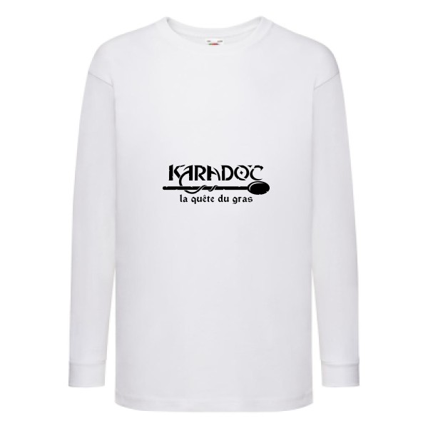 Karadoc -T-shirt enfant manches longues Karadoc - Enfant -Fruit of the loom - Kids LS Value Weight T -thème  Kaamelott- Rueduteeshirt.com -