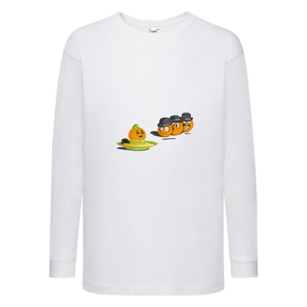 Orange mécanique - T-shirt enfant manches longues original Enfant  -Fruit of the loom - Kids LS Value Weight T - Thème humour cinema -