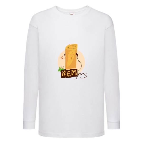 NEMp3-T shirt geek drole - Fruit of the loom - Kids LS Value Weight T