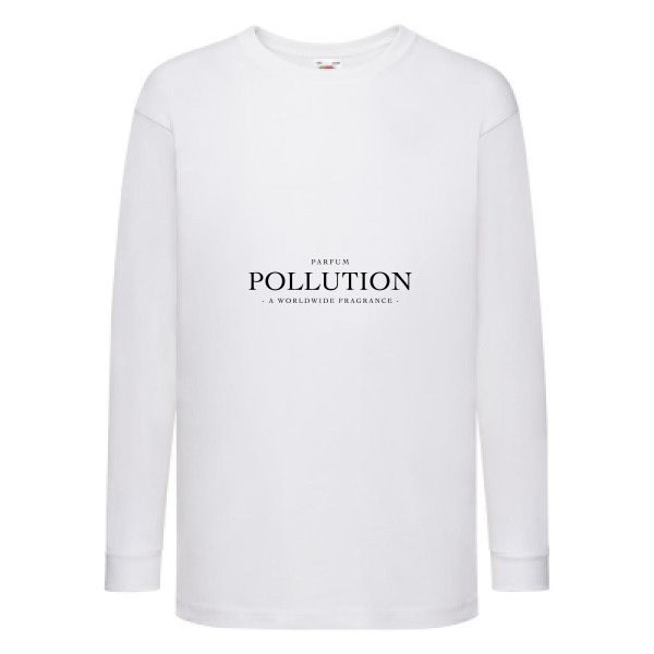 T-shirt enfant manches longues original Enfant  - Parfum POLLUTION - 