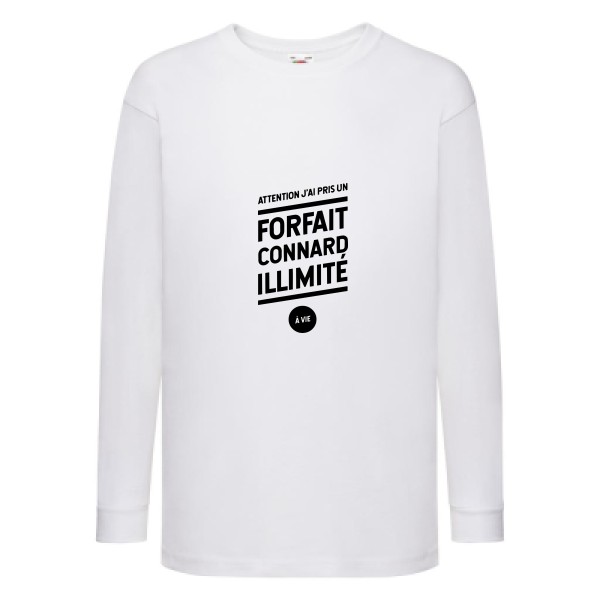 T-shirt enfant manches longues - Fruit of the loom - Kids LS Value Weight T - Forfait connard illimité