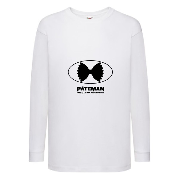 PÂTEMAN - modèle Fruit of the loom - Kids LS Value Weight T - Thème t shirt parodie et marque  -