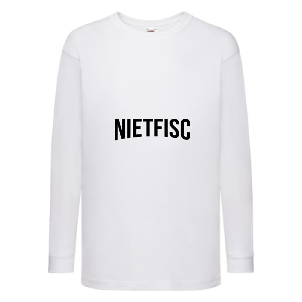 NIETFISC -  Thème tee shirt original parodie- Enfant -Fruit of the loom - Kids LS Value Weight T-