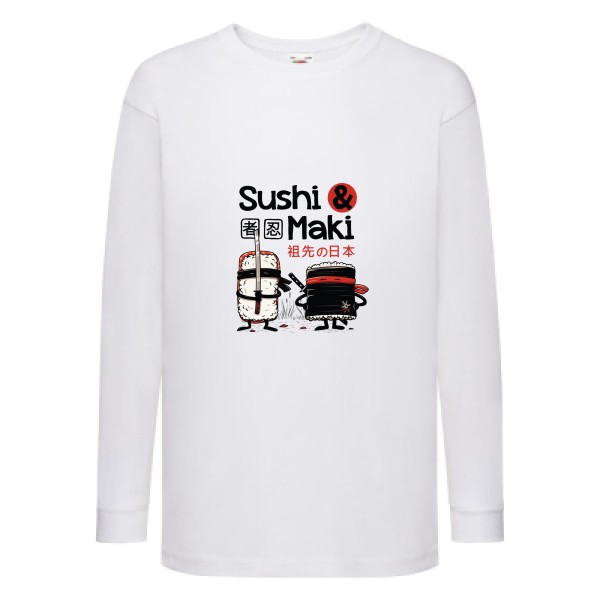Sushi et Maki-Fruit of the loom - Kids LS Value Weight T - T-shirts et sweats originaux -