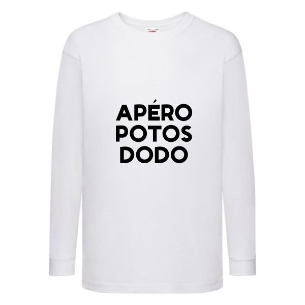 T-shirt enfant manches longues Enfant original - Apéro Potos Dodo  -