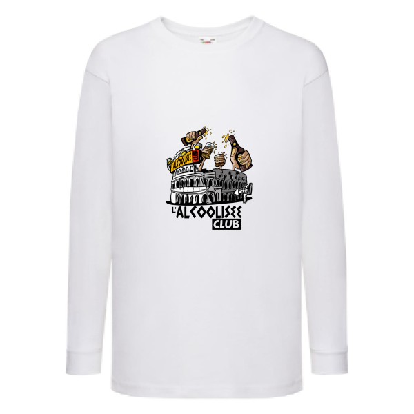 L'ALCOOLIZEE -T-shirt enfant manches longues alcool humour Enfant -Fruit of the loom - Kids LS Value Weight T -thème alcool humour -