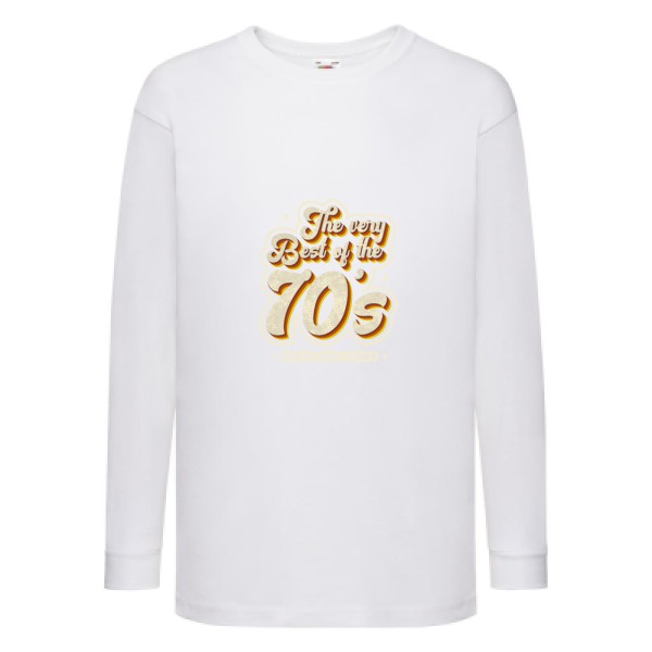 70s - T-shirt enfant manches longues original -Fruit of the loom - Kids LS Value Weight T - thème année 70 -
