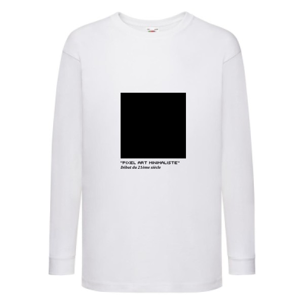 T-shirt enfant manches longues Enfant original - Pixel art minimaliste -
