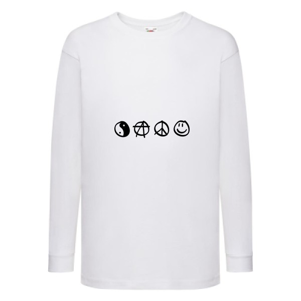 circles power- Tshirt geek - Fruit of the loom - Kids LS Value Weight T