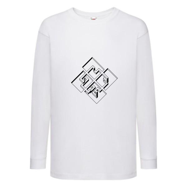 T-shirt enfant manches longues - Fruit of the loom - Kids LS Value Weight T - Fatal Labyrinth