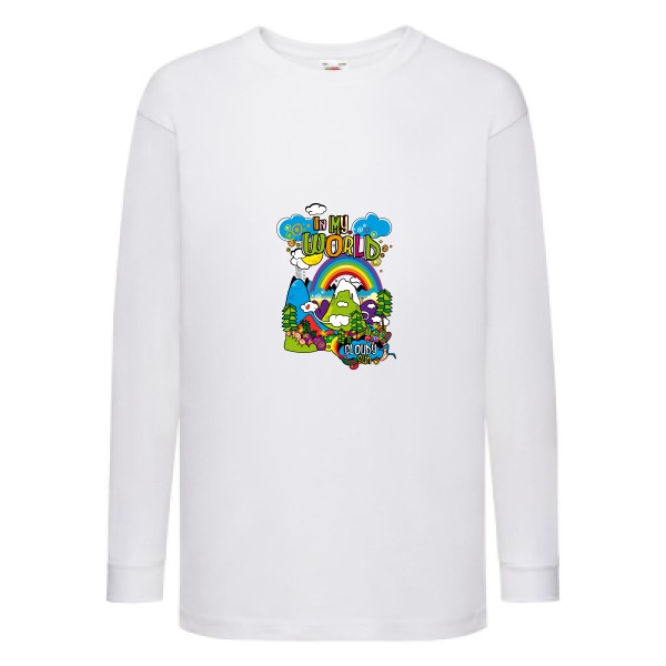 T-shirt enfant manches longues - Fruit of the loom - Kids LS Value Weight T - In my world