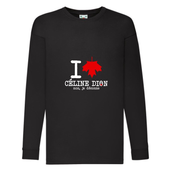 I loVe Céline - T-shirt enfant manches longues celine dion -Fruit of the loom - Kids LS Value Weight T