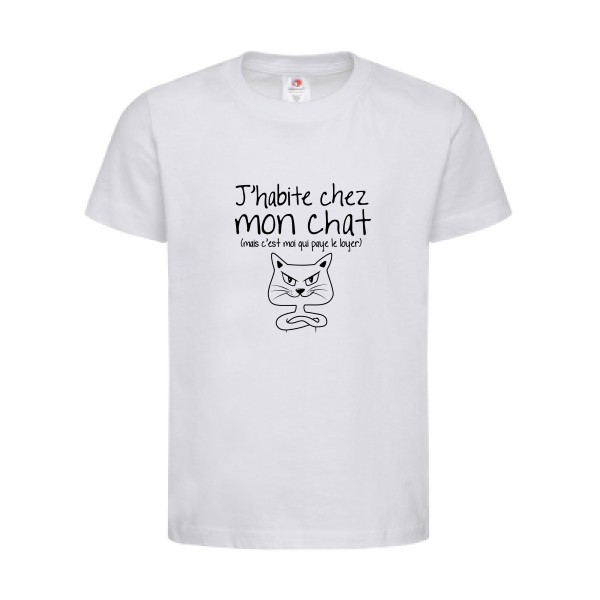 T-shirt léger - stedman-classic T kids (155 g/m2) - J'habite chez mon chat
