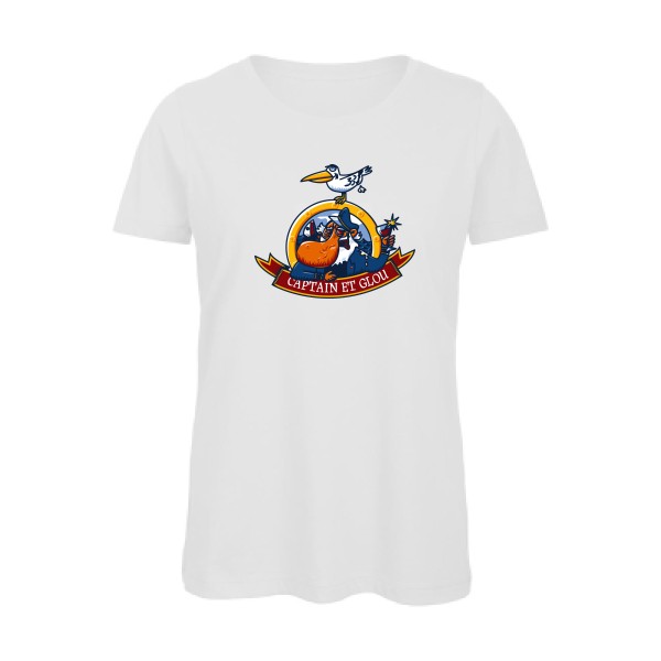 Captain et glou- Tee shirt marin humour -B&C - Inspire T/women