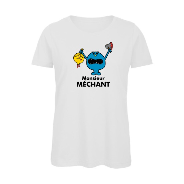 Monsieur Méchant - T-shirt femme bio drôle - modèle B&C - Inspire T/women -thème bande dessinée -