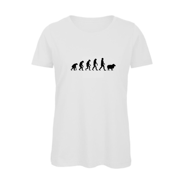 PanurgeEvolution - T-shirt femme bio évolution Femme - modèle B&C - Inspire T/women -thème humour -
