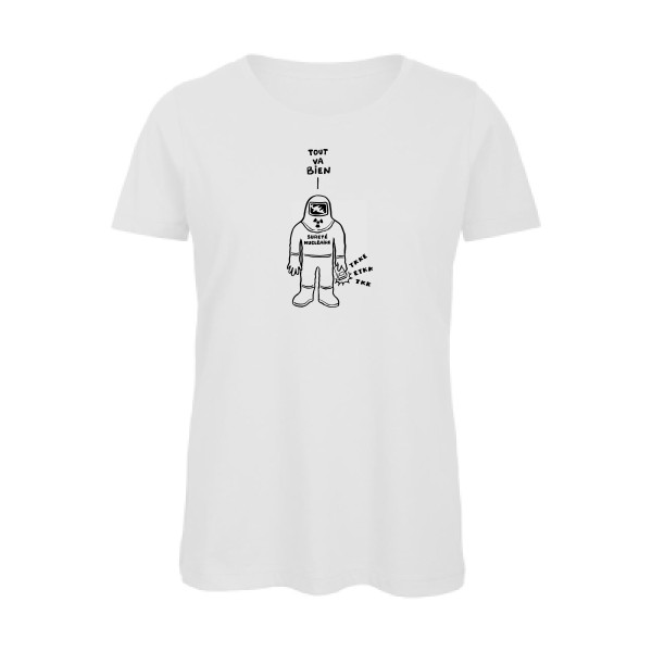 T-shirt femme bio Femme original - Nucléaire R.A.S. - 