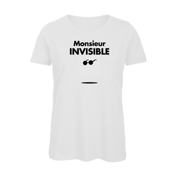 T-shirt femme bio Femme original - monsieur INVISIBLE -