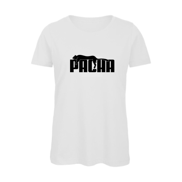 Pacha - T-shirt femme bio parodie humour Femme - modèle B&C - Inspire T/women -thème humour et parodie -