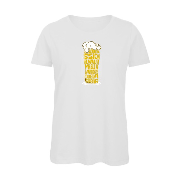 La pression -T-shirt femme bio humour alcool Femme  -B&C - Inspire T/women -Thème humour et alcool -