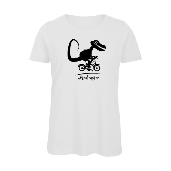 vélociraptor -T-shirt femme bio rigolo- Femme -B&C - Inspire T/women -thème  humour dinausore - 