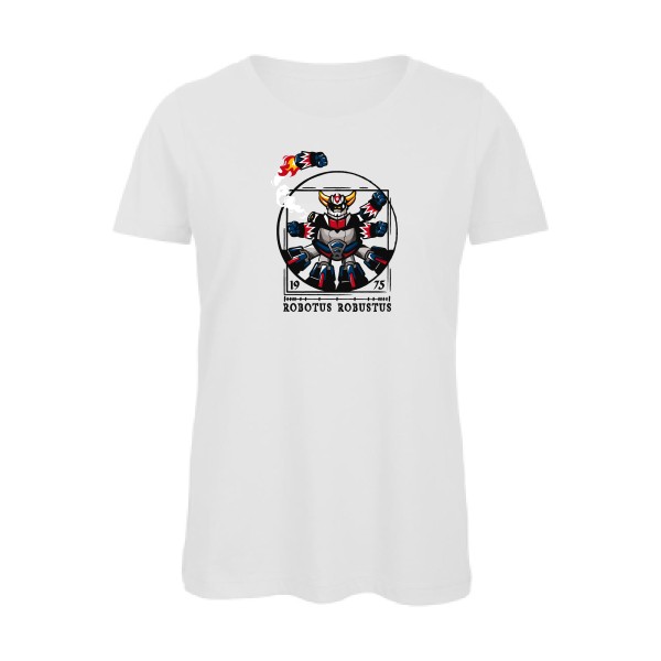 Robotus Robustus - T-shirt femme bio rétro pour Femme -modèle B&C - Inspire T/women - thème parodie et vintage -