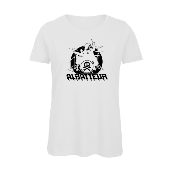 ALBATTEUR - T-shirt femme bio rock pour Femme -modèle B&C - Inspire T/women - thème vintage et musique -