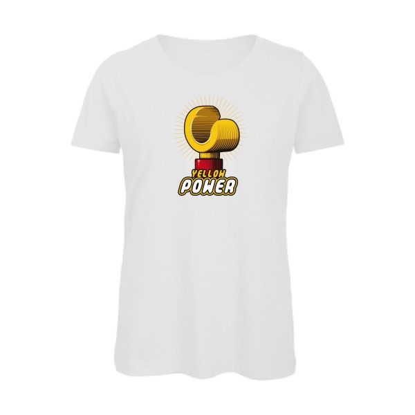 Yellow Power -T-shirt femme bio parodie marque - B&C - Inspire T/women