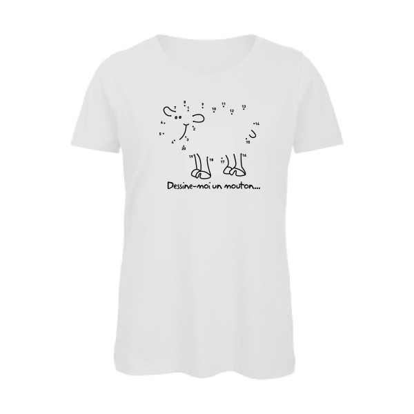 Dessine moi un mouton - T-shirt femme bio amusant pour Femme -modèle B&C - Inspire T/women - thème humour et culture -