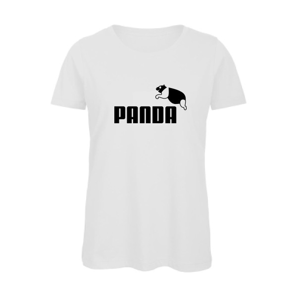 PANDA - T-shirt femme bio parodie pour Femme -modèle B&C - Inspire T/women - thème humour et parodie- 