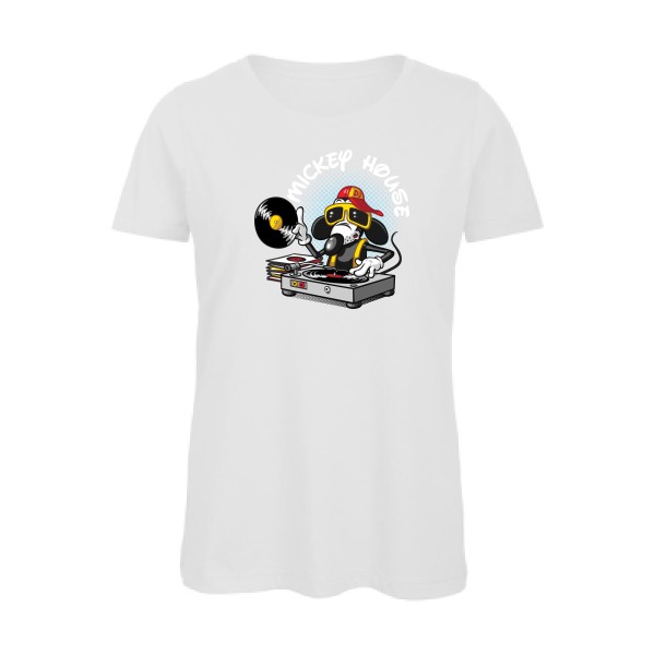 Mickey house v2 -T-shirt femme bio mickey Femme  -B&C - Inspire T/women -Thème parodie et musique -