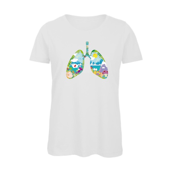  T-shirt femme bio Femme original - happy lungs - 