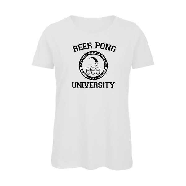 Beer Pong - T-shirt femme bio Femme geek  - B&C - Inspire T/women - thème geek et gamer