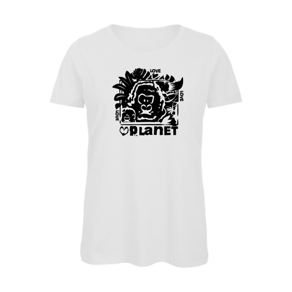 T-shirt femme bio Femme original - love planet - 