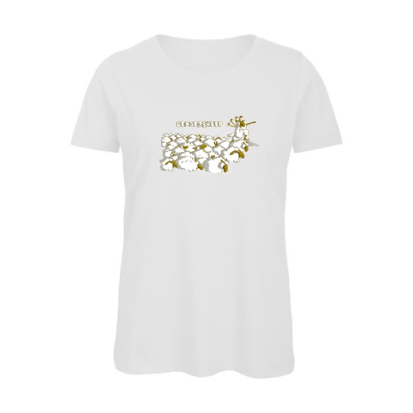 Leadersheep - T-shirt femme bio humour francais Femme  -B&C - Inspire T/women - Thème humour et animaux-