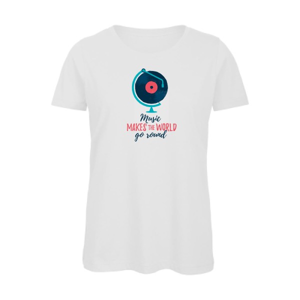 Music - B&C - Inspire T/women -modèle T-shirt femme bio musique -thème Dj -