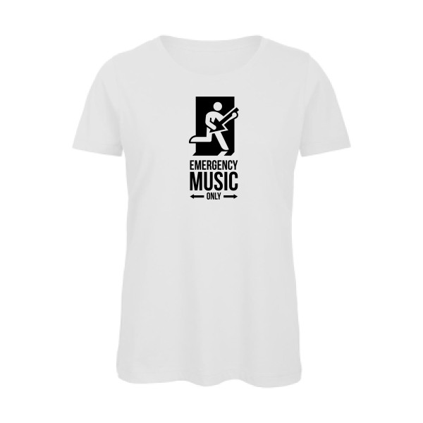 EMERGENCY - T-shirt femme bio  rock Femme - modèle B&C - Inspire T/women -thèmehumour et musique -