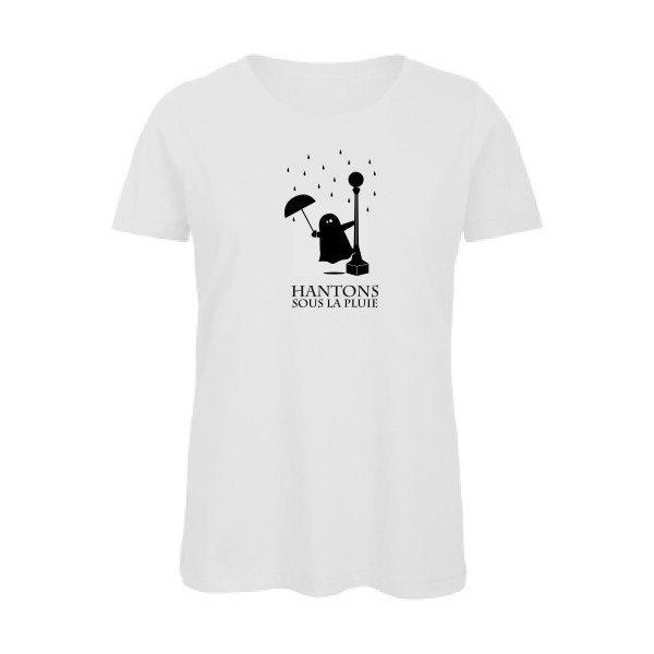 T-shirt femme bio original Femme - Hantons sous la pluie -